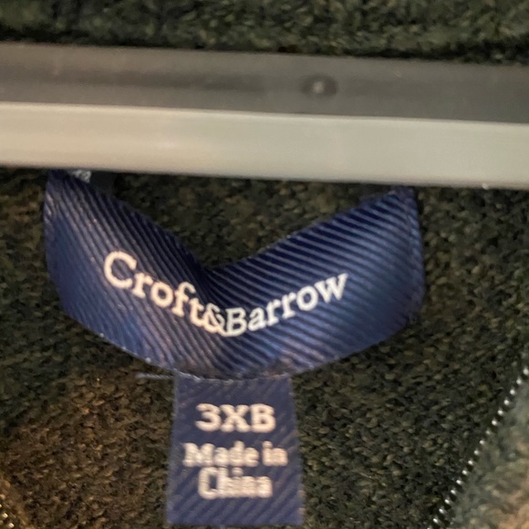 NWT Croft & Barrow Quarter Zip Sweater - Picture 5 of 8